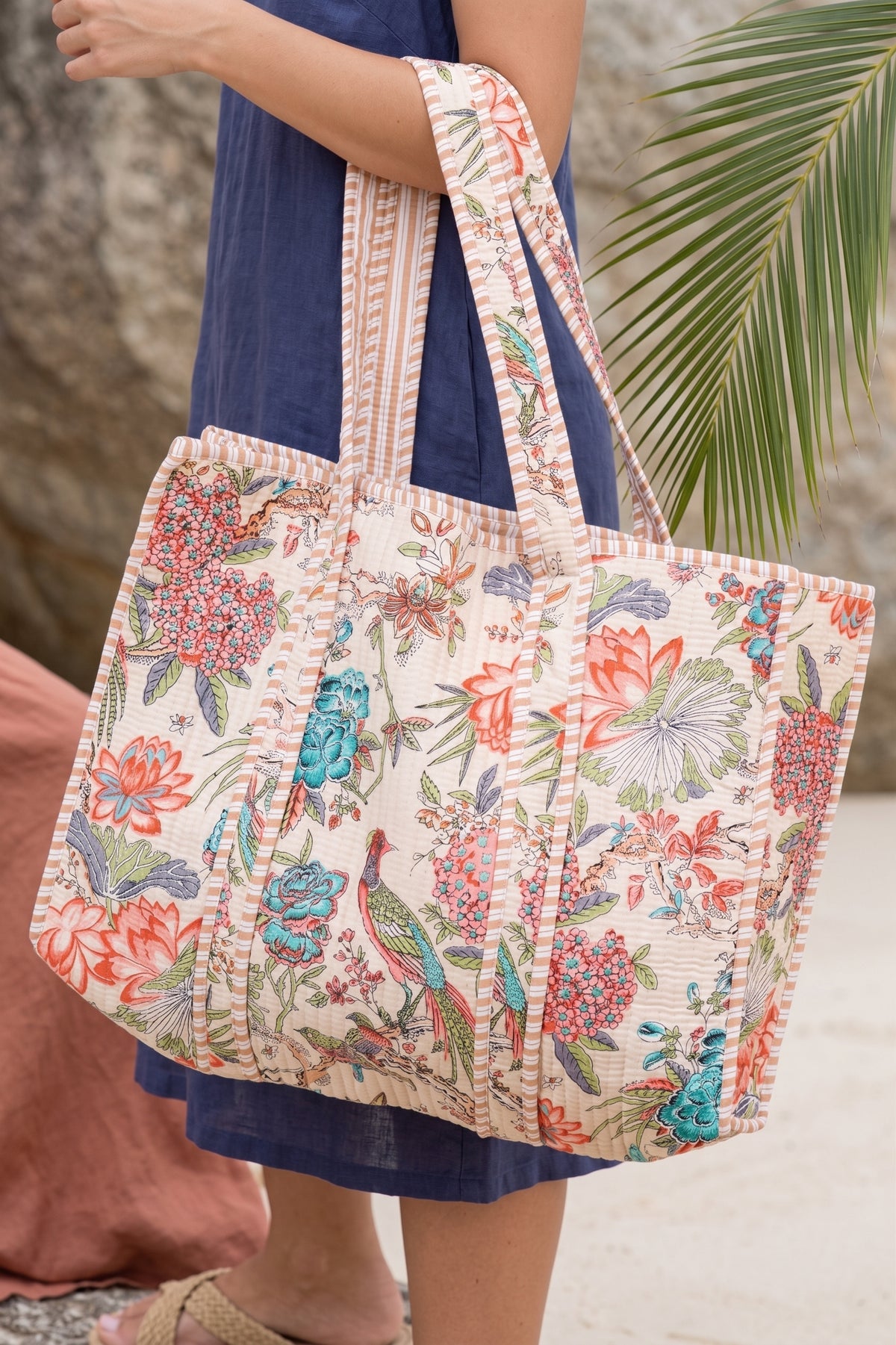 One Way Ticket Quilted Caryall Tote