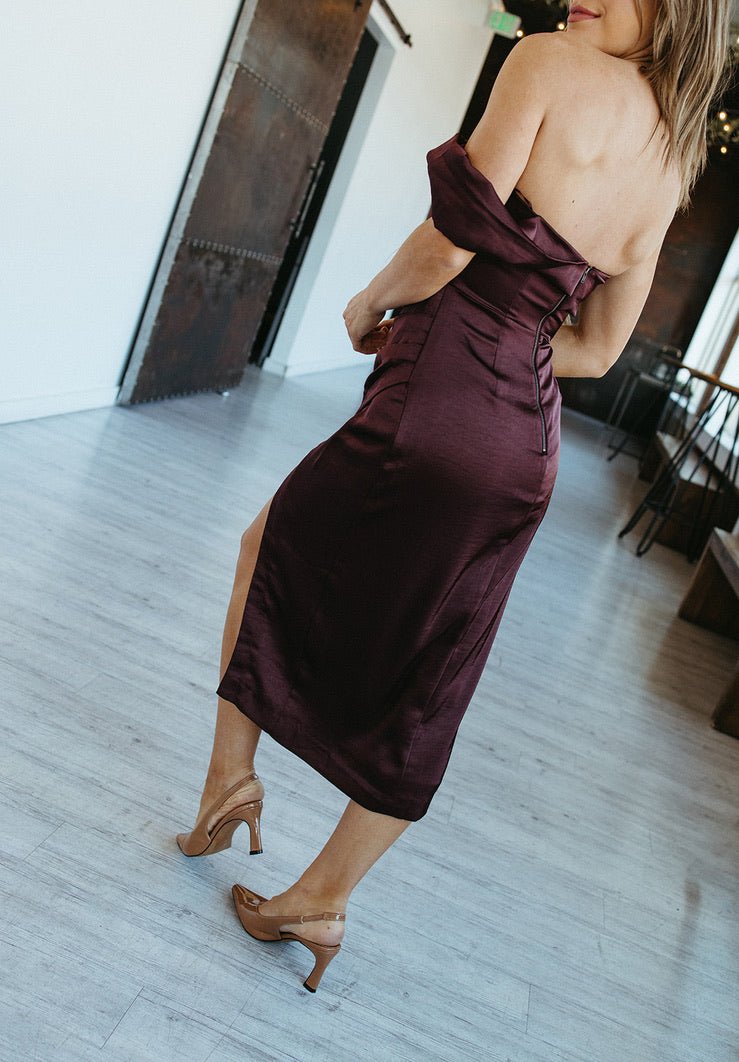 ASTR Gwyneria Off Shoulder Midi Dress Lux Collection - FINAL SALE