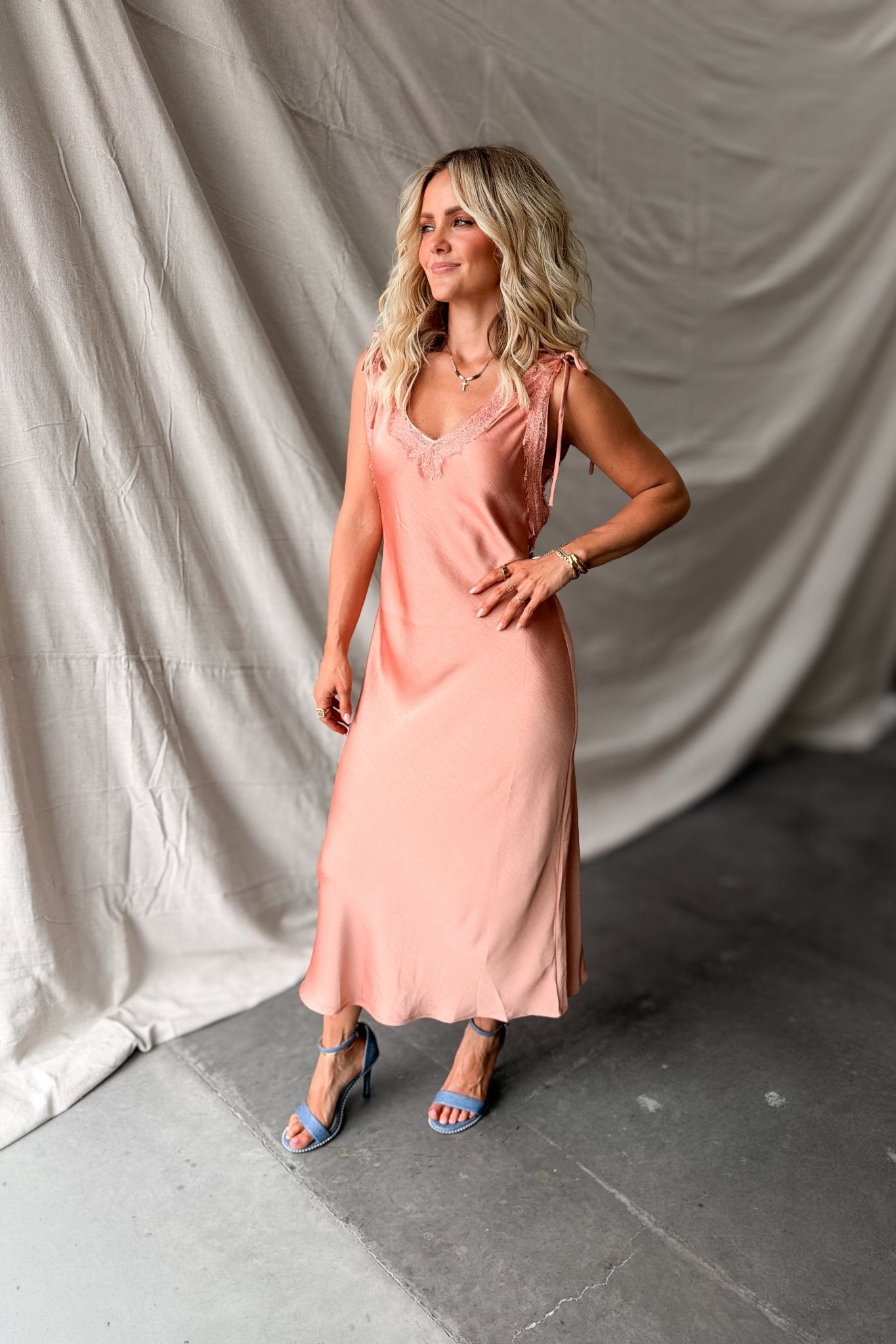 Blushing Hour Slip Dress