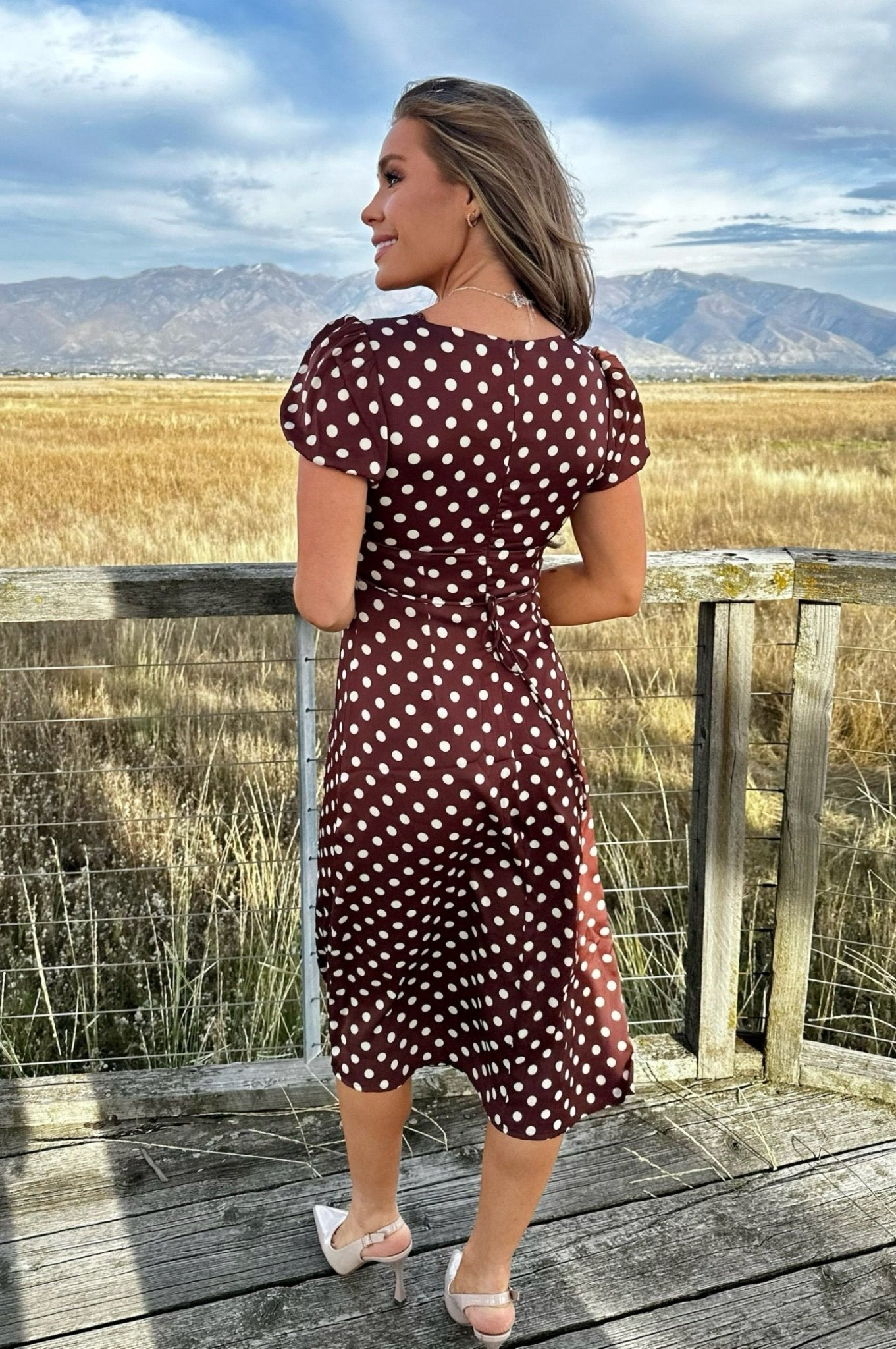 Brownstone Dots Midi Dress