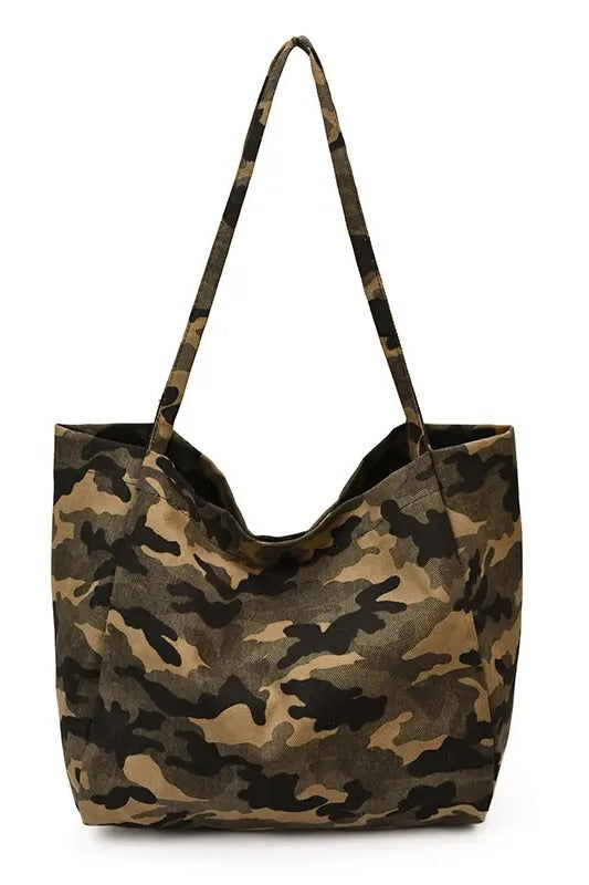 Quit Your Day Job Camo Tote