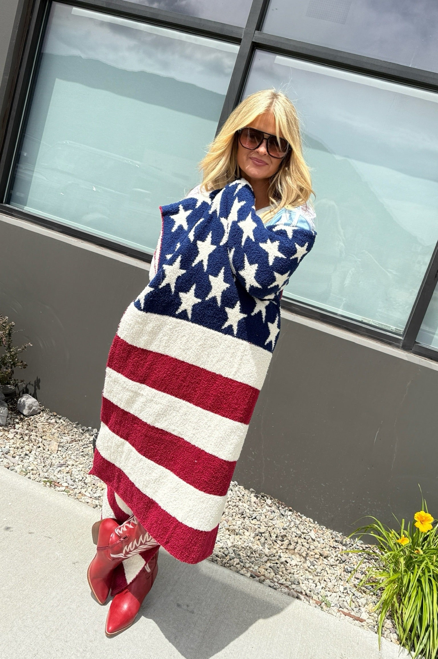 Let Freedom Ring American Flag Soft Throw Blanket