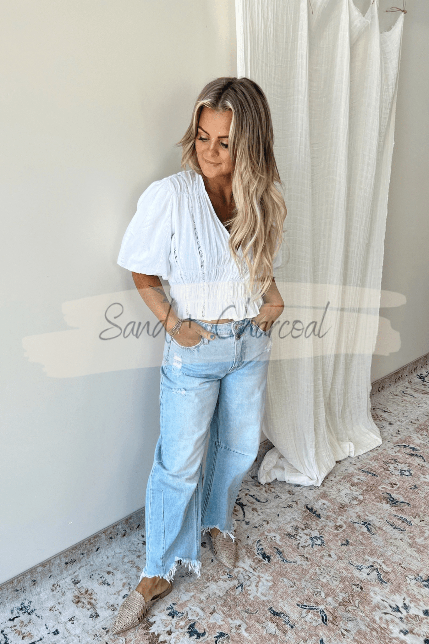 Davina Smocked Blouse Lux Collection - FINAL SALE