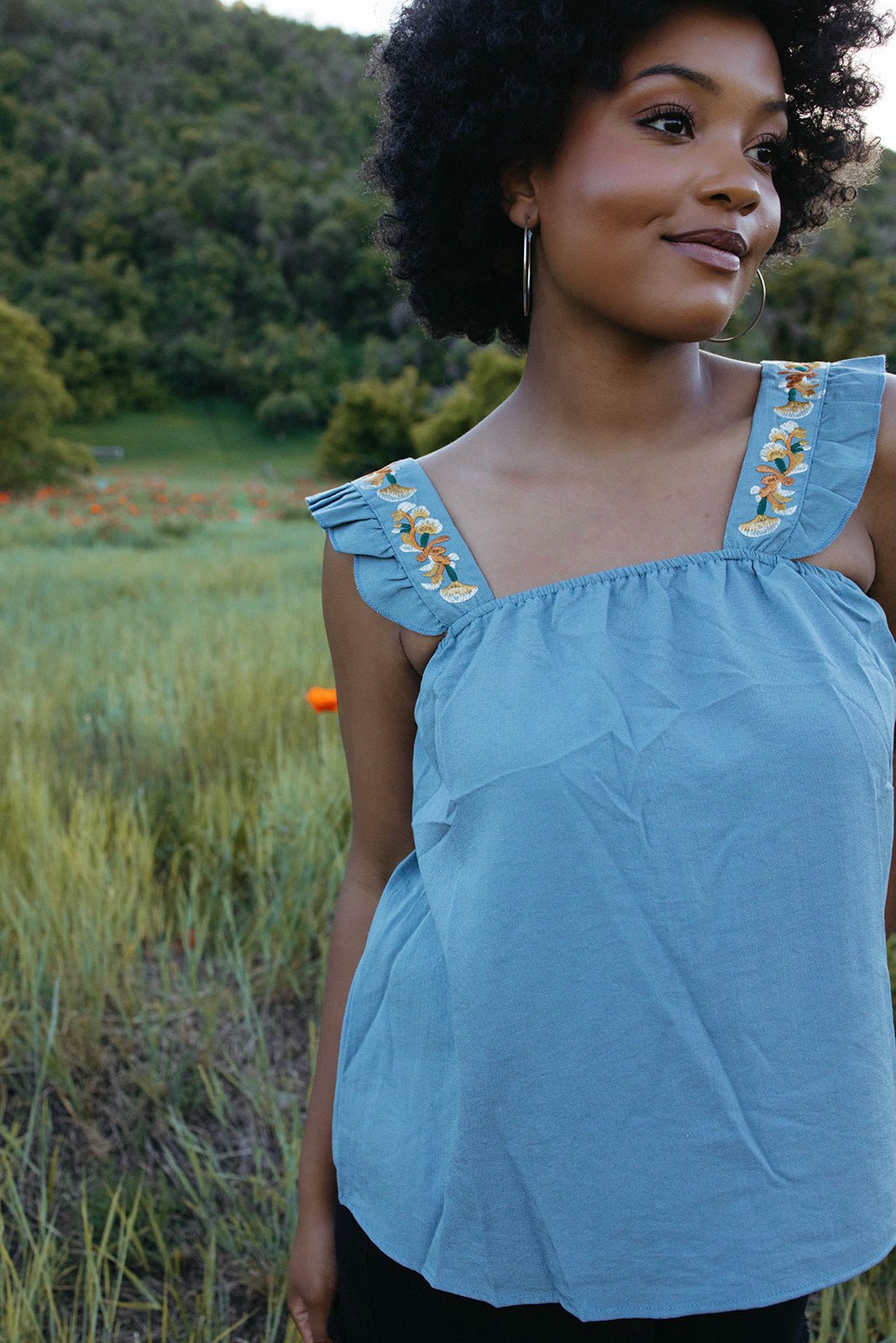 Delaney Embroidered Tank - FINAL SALE