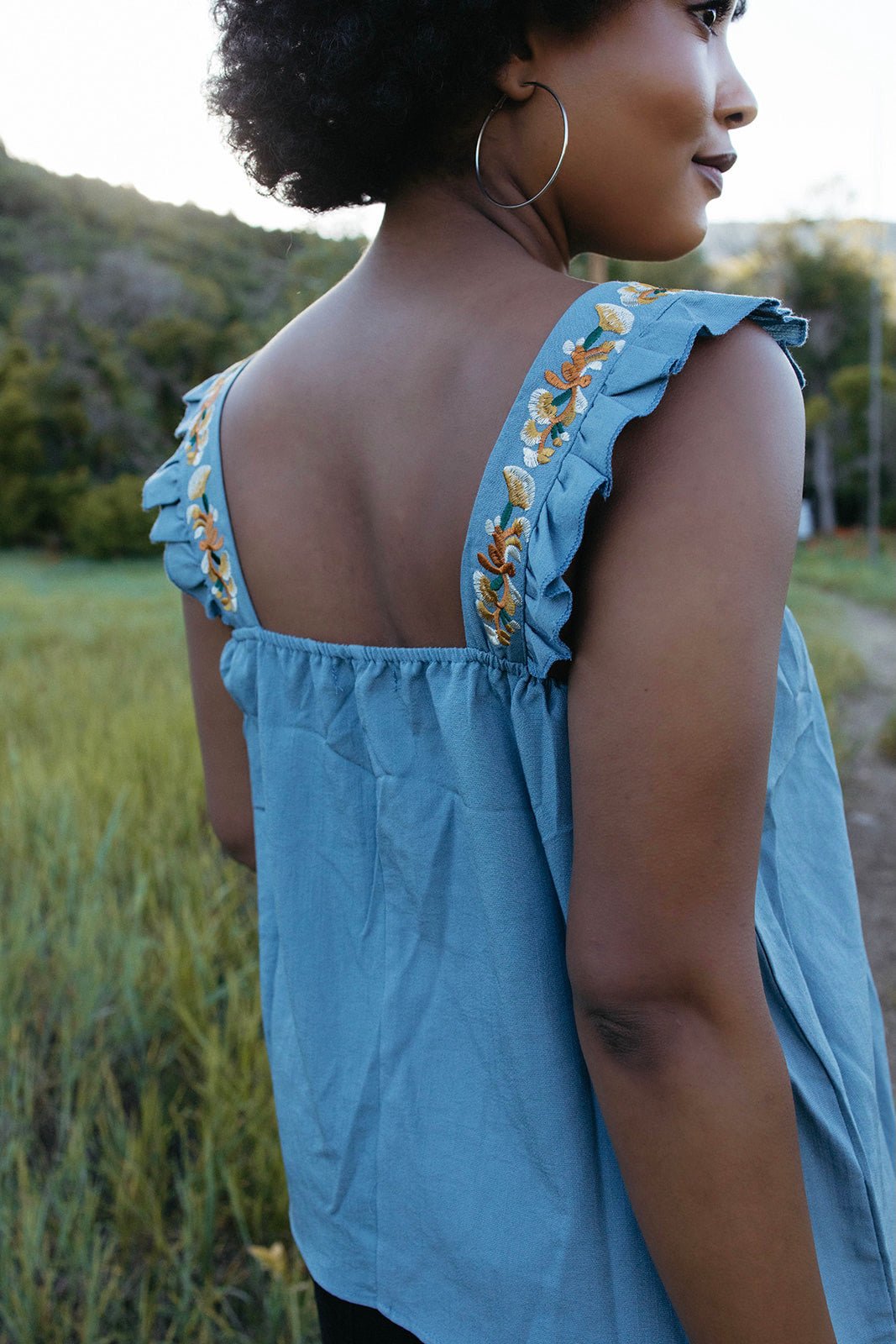 Delaney Embroidered Tank - FINAL SALE