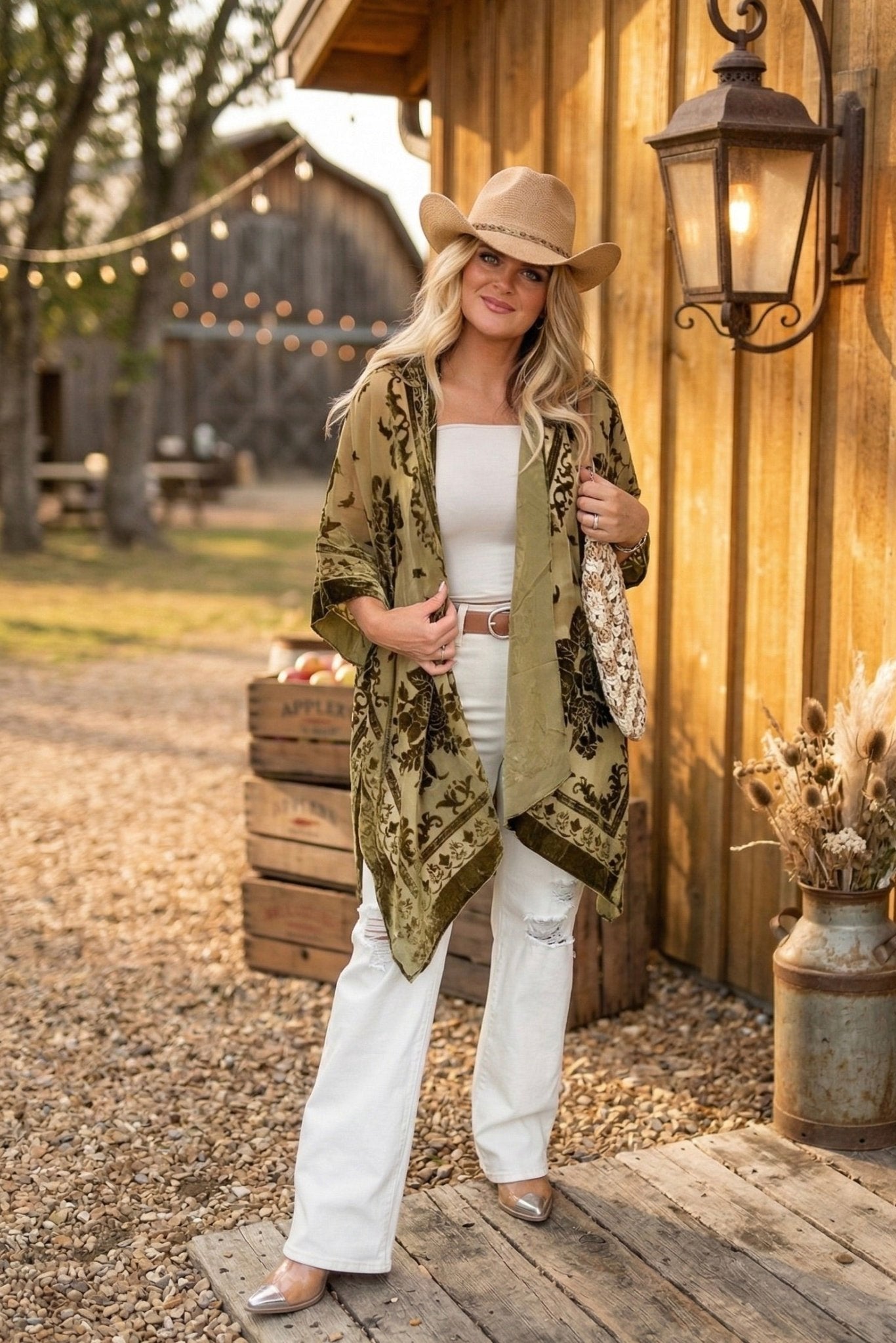 Drama Pending Burnout Velvet Kimono