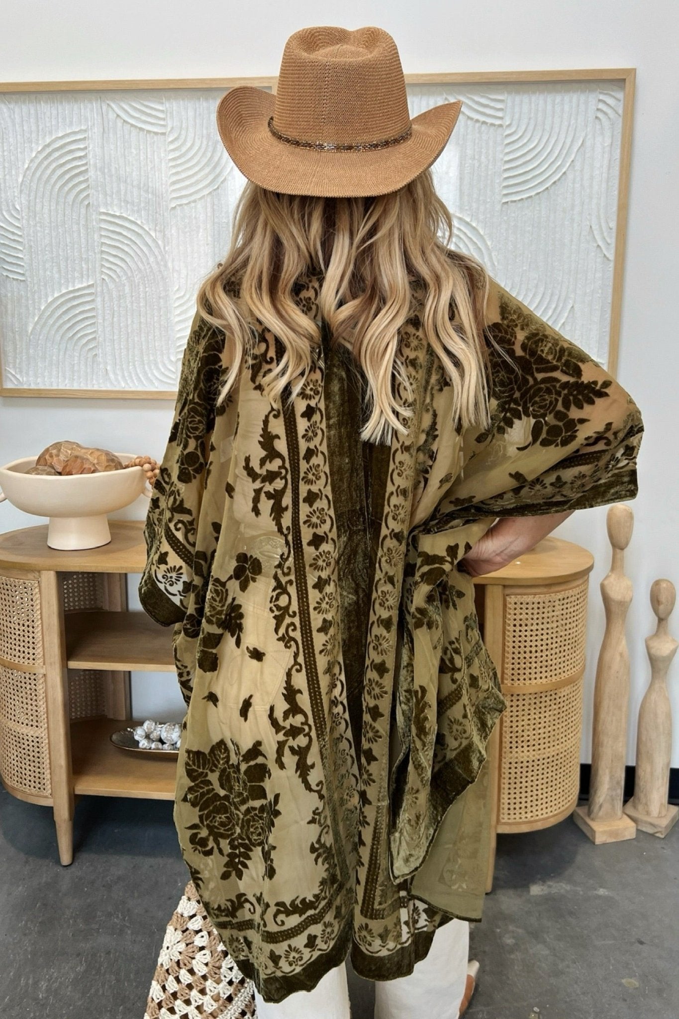 Drama Pending Burnout Velvet Kimono