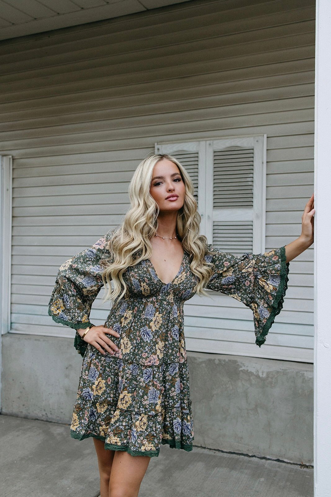 Fall For Me Bell Sleeve Dress