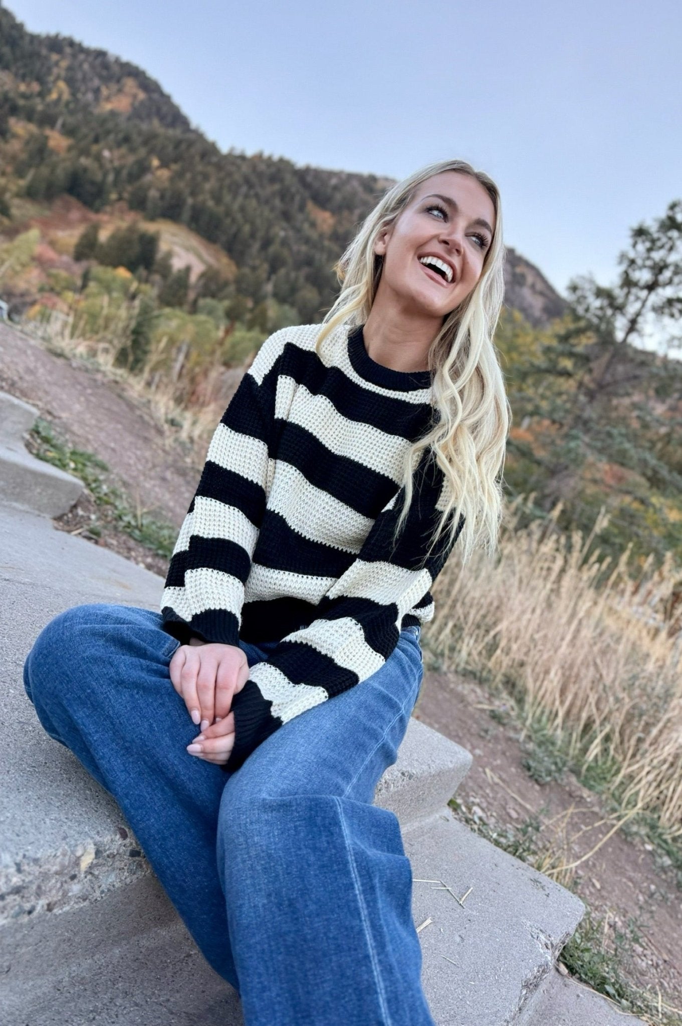 Falling in Line Striped Sweater