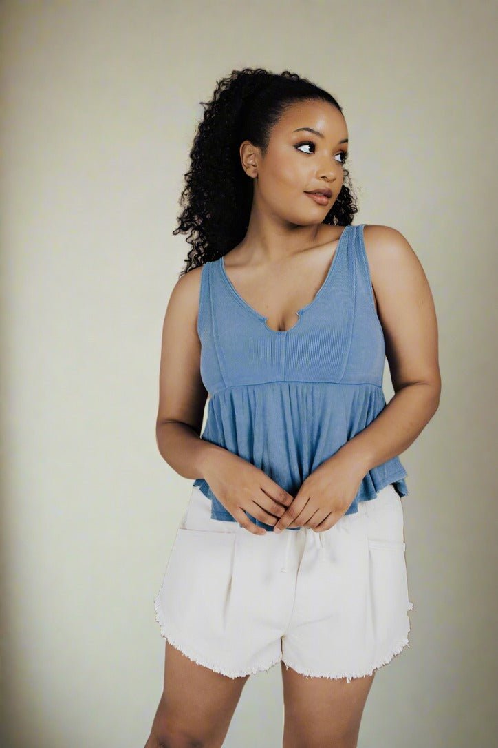 Fontana Babydoll Tank Top - FINAL SALE