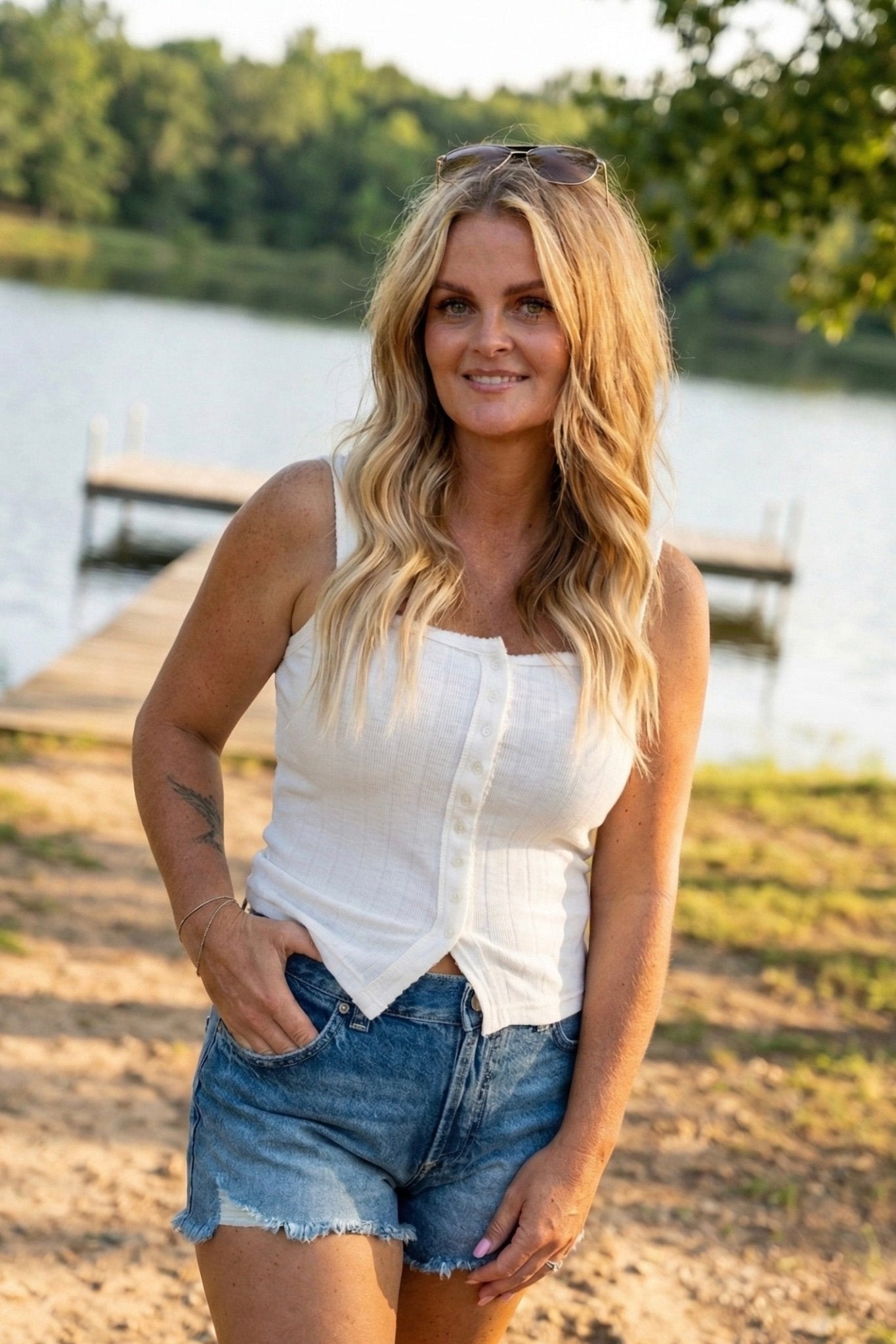 Free People End Game Pointelle Tank