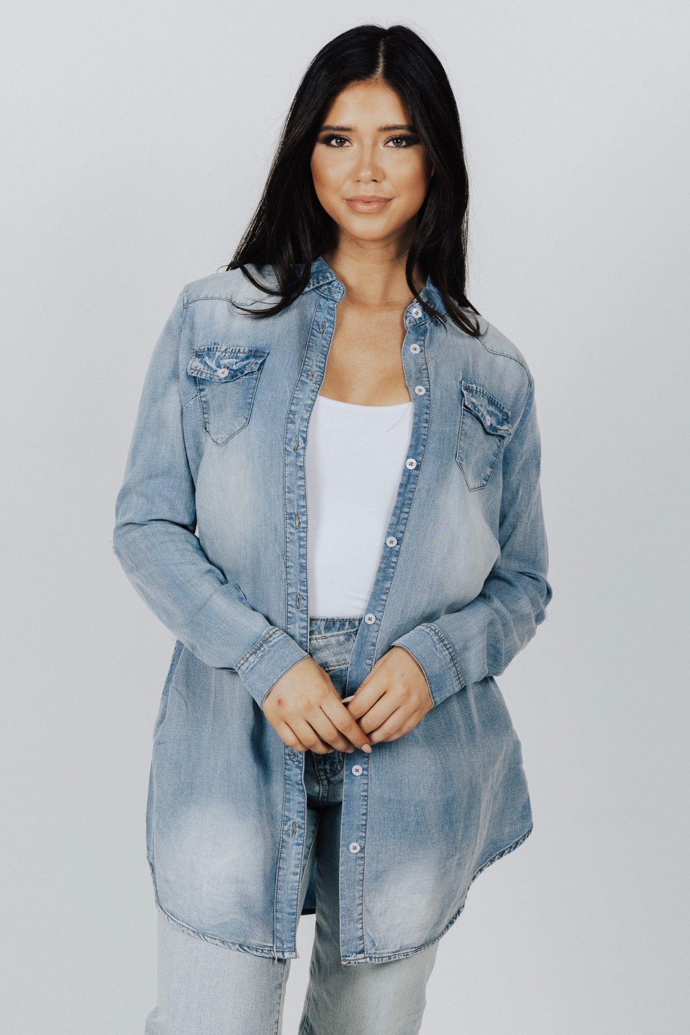 Georgina Denim Shirt Dress - FINAL SALE