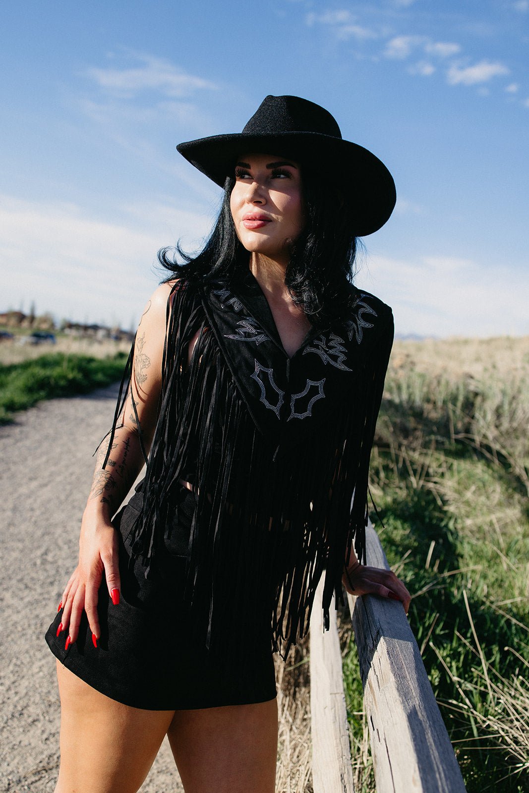 Gunsmoke Fringe Cape