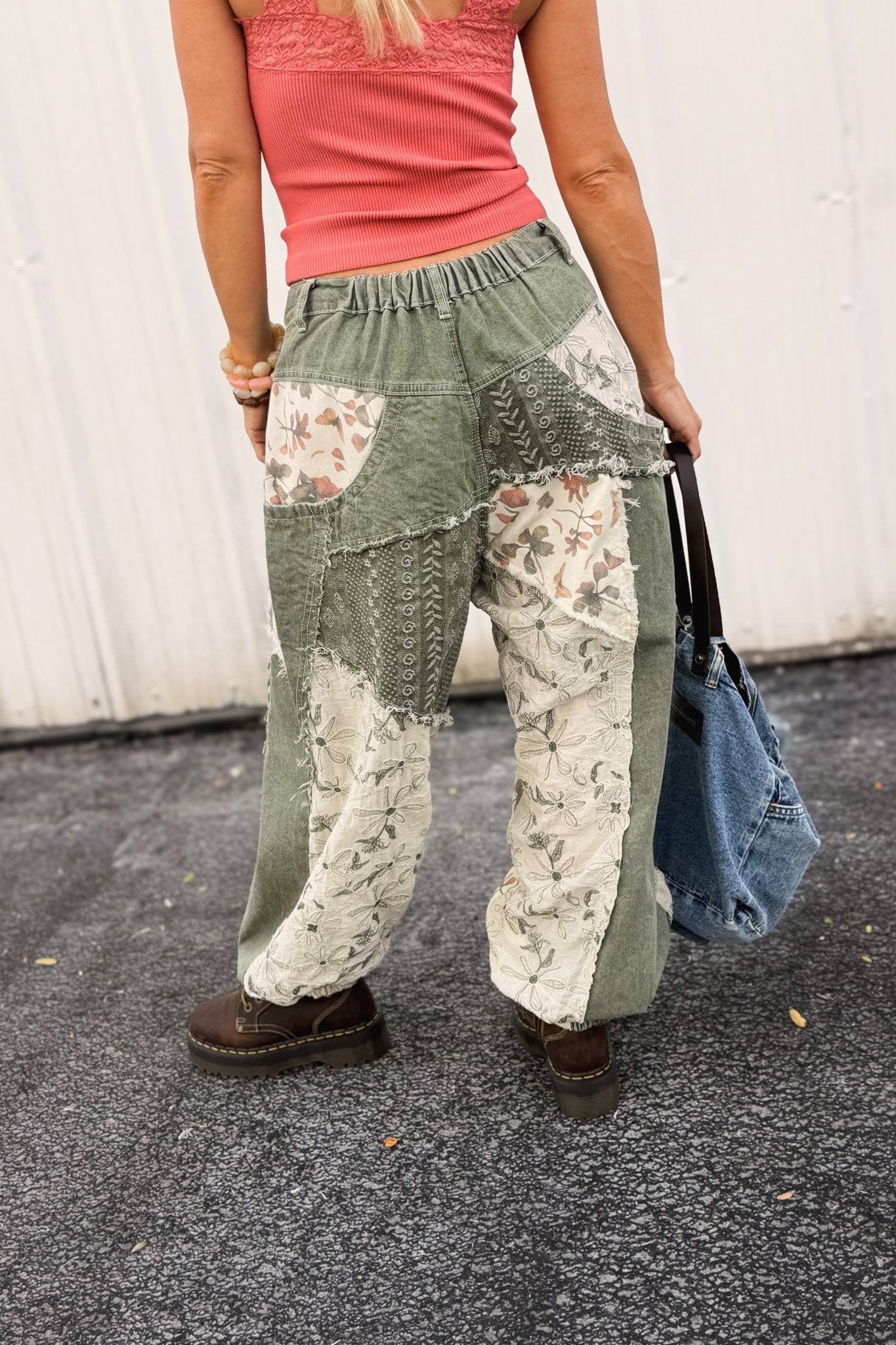 In The Details Floral Patchwork Pants