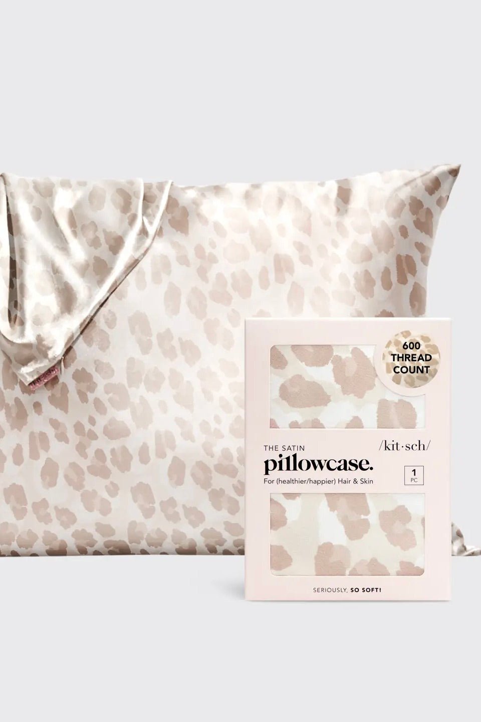 satin pillow case in two different prints