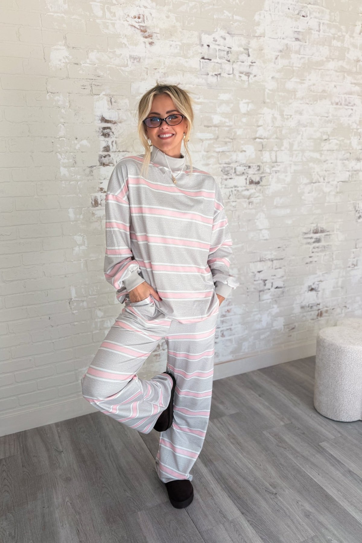 Late Checkout Striped Lounge Set