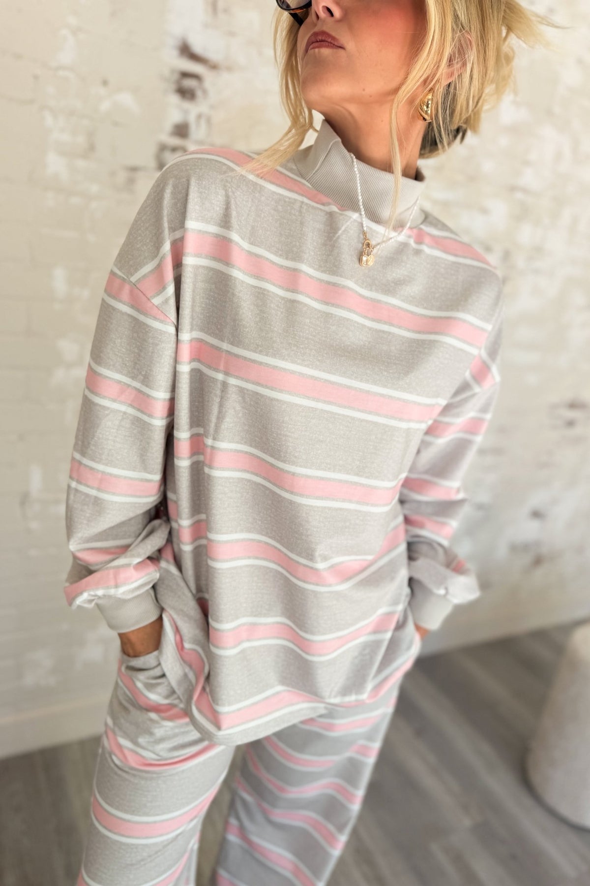 Late Checkout Striped Lounge Set