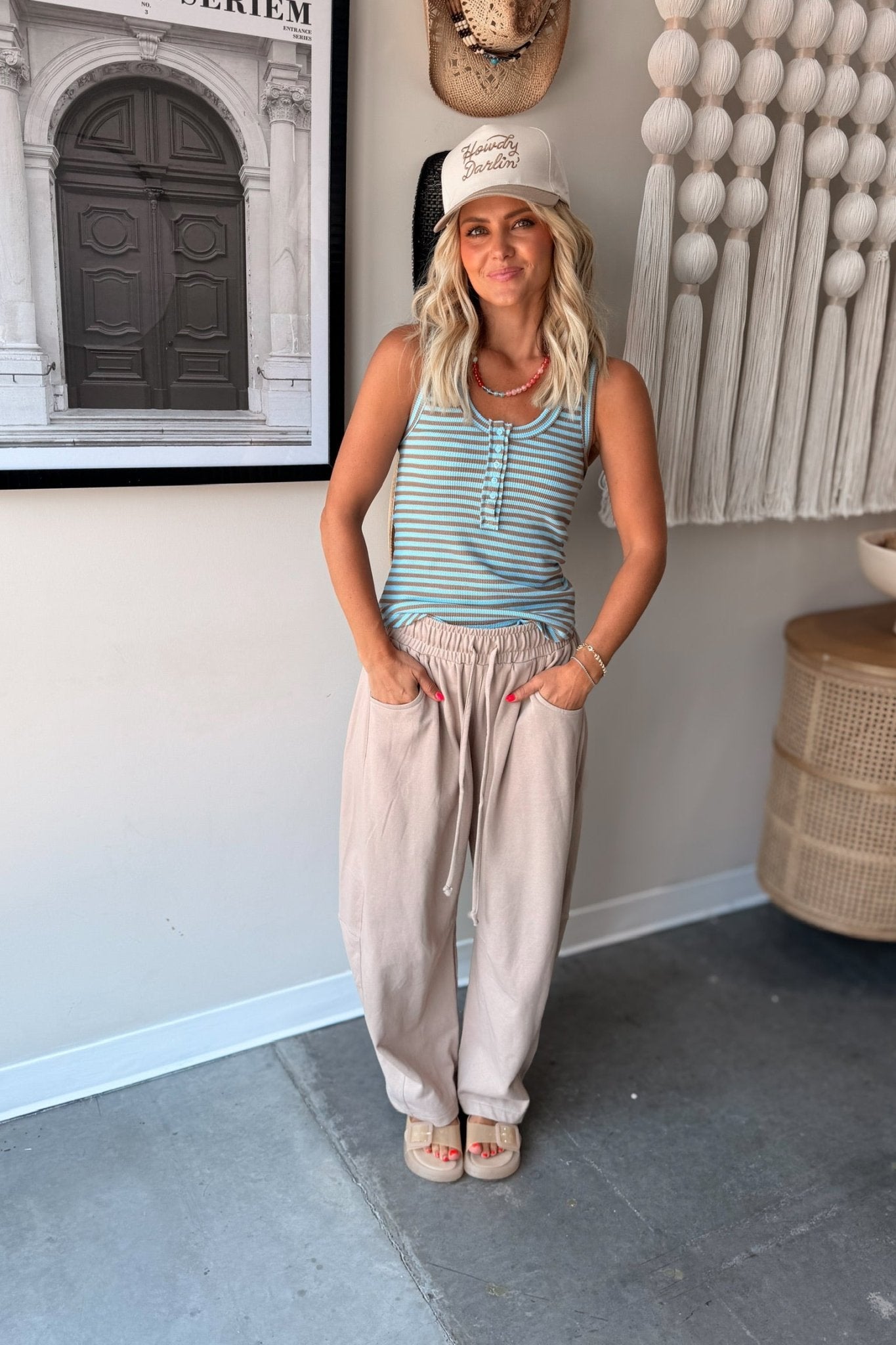 Long Weekend Stripe Tank