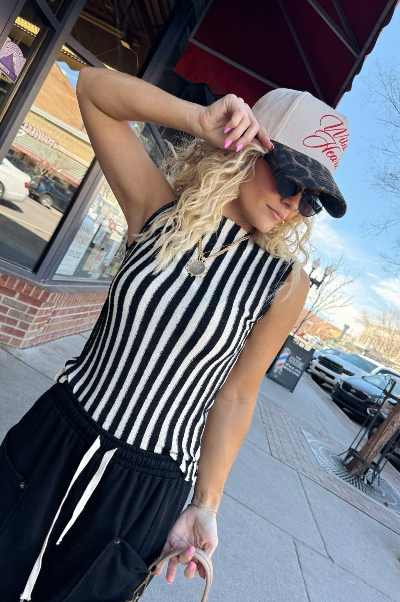 Metro Stripe Knit Tank