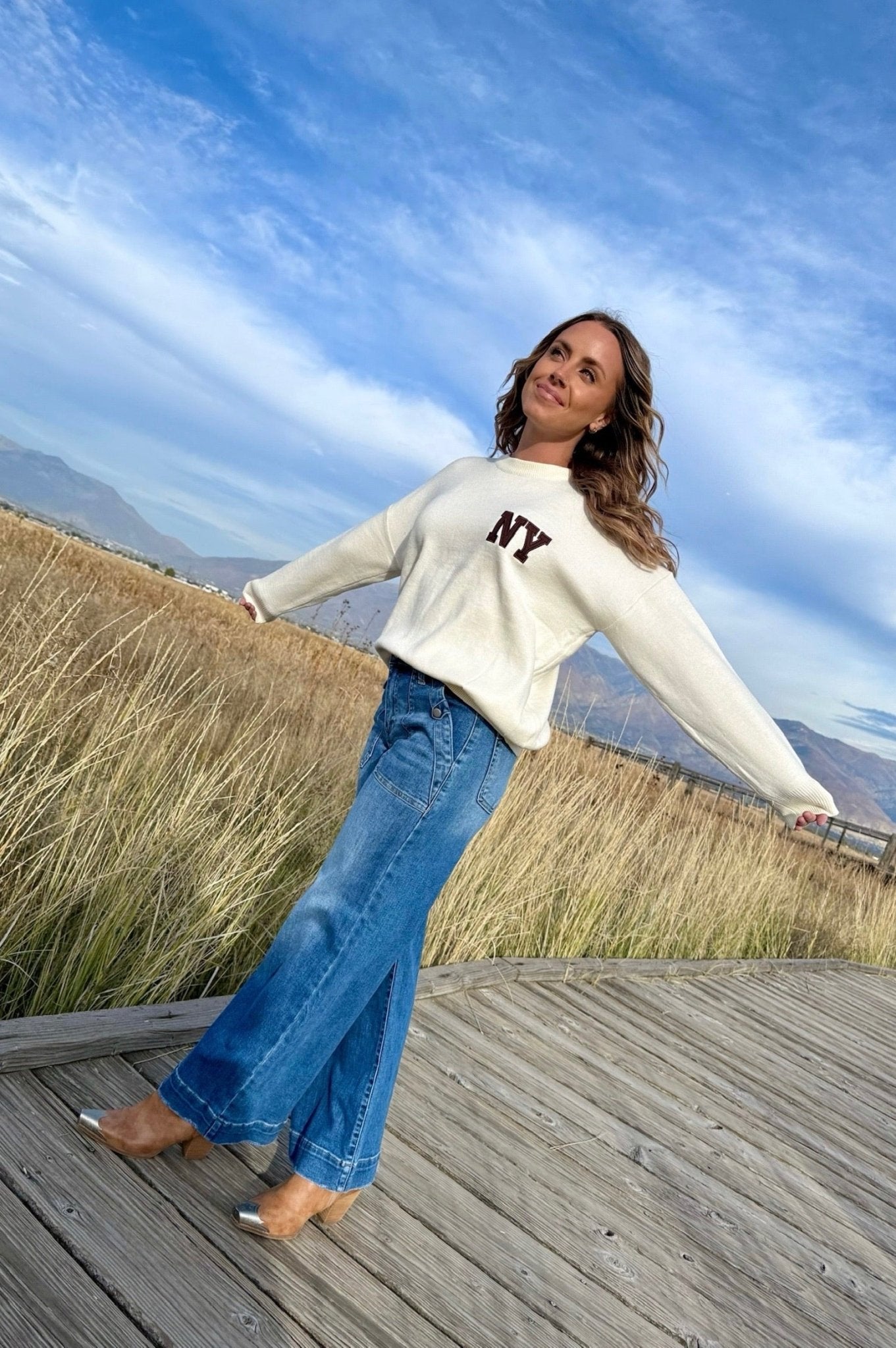 Off Record Wide Leg Jeans