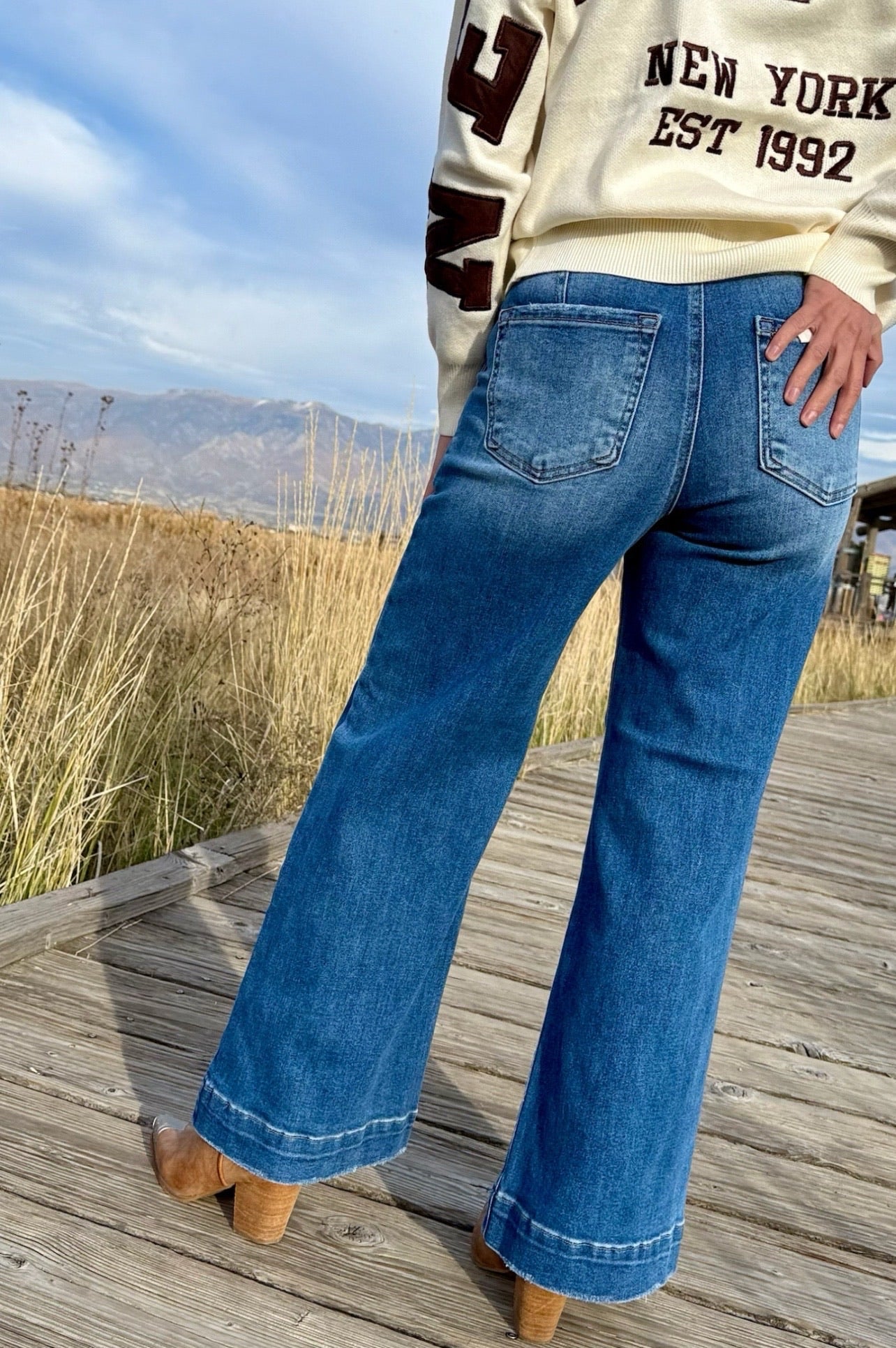 Off Record Wide Leg Jeans