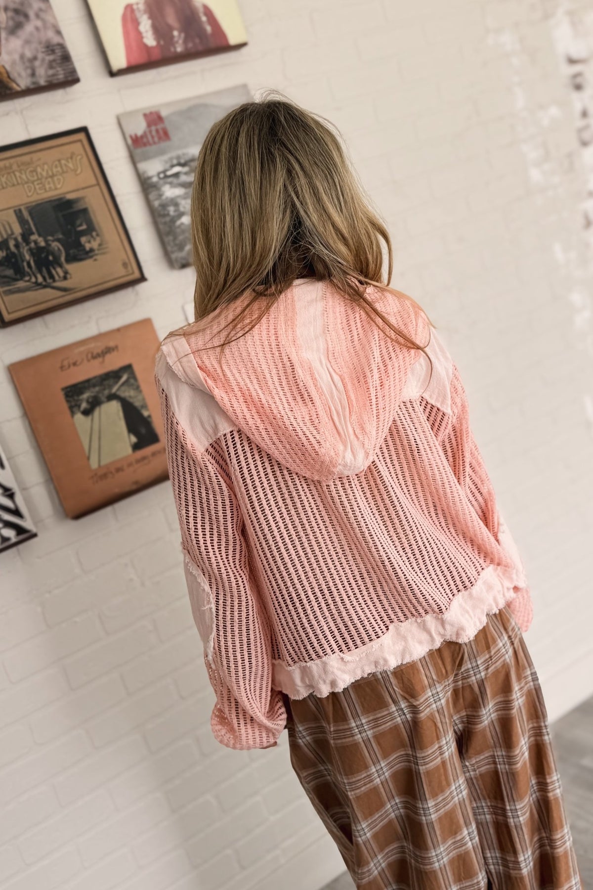 Off The Grid Open Knit Hooded Jacket