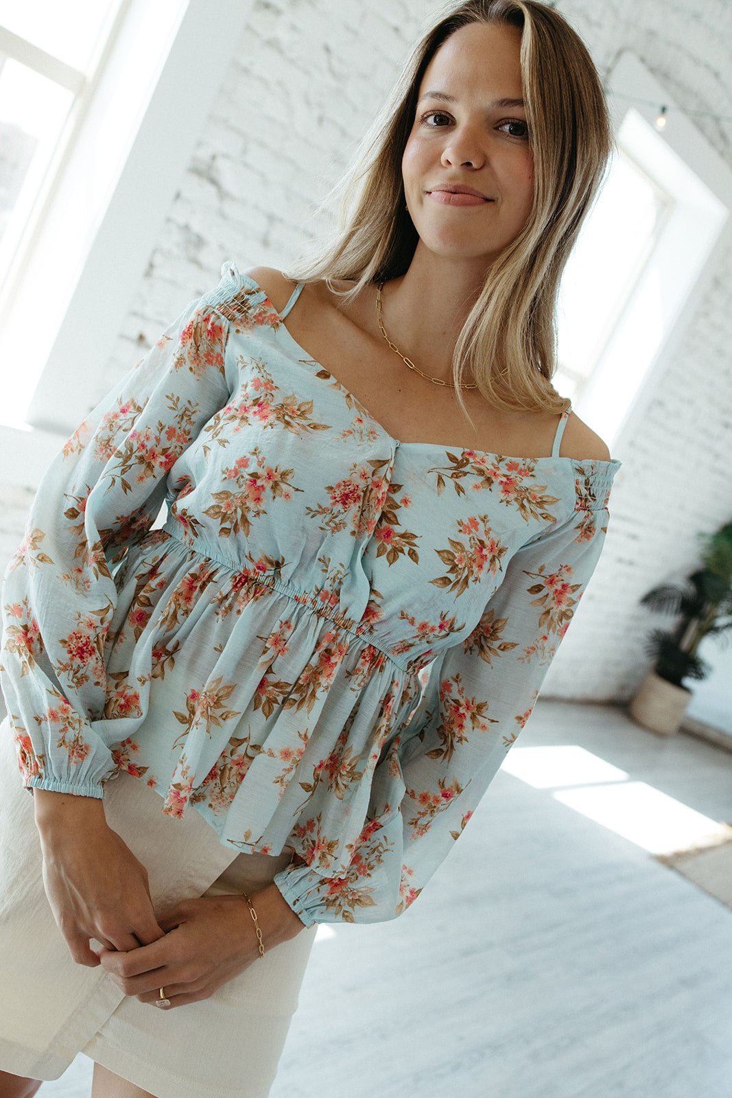 Overgrown Thoughts Off the Shoulder Top - FINAL SALE
