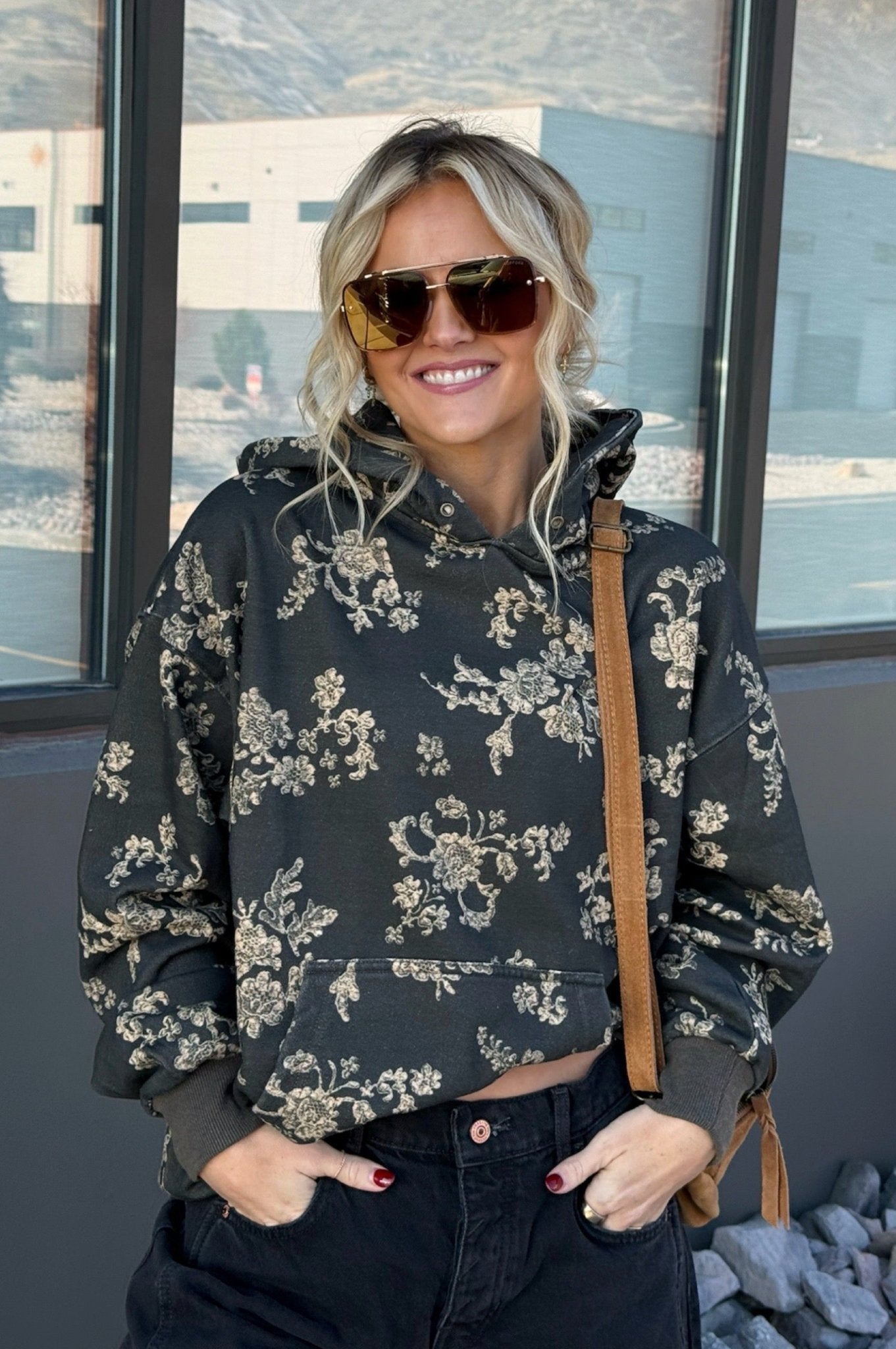 Pressed Floral Hoodie