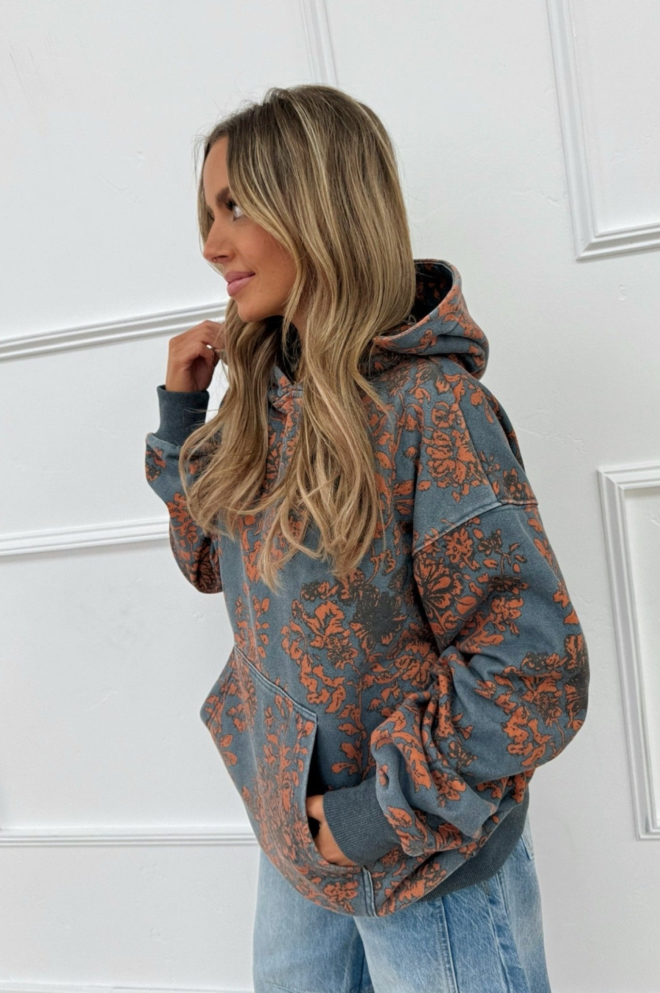 Pressed Floral Hoodie