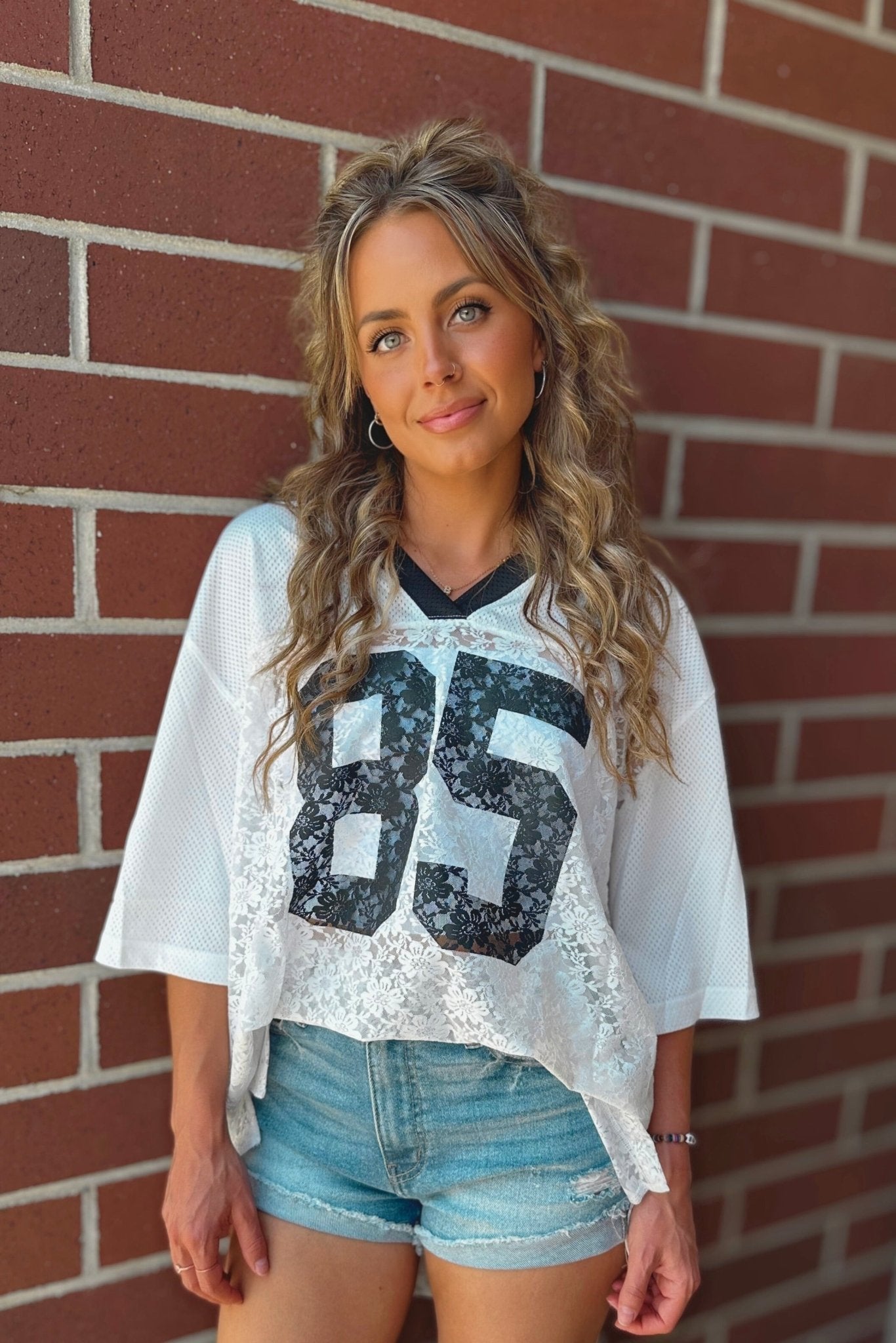 QB Crush Lace Jersey Top