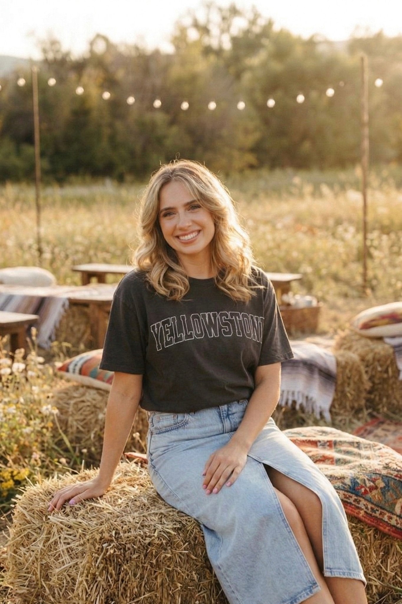 Roaming Yellowstone Block Tee