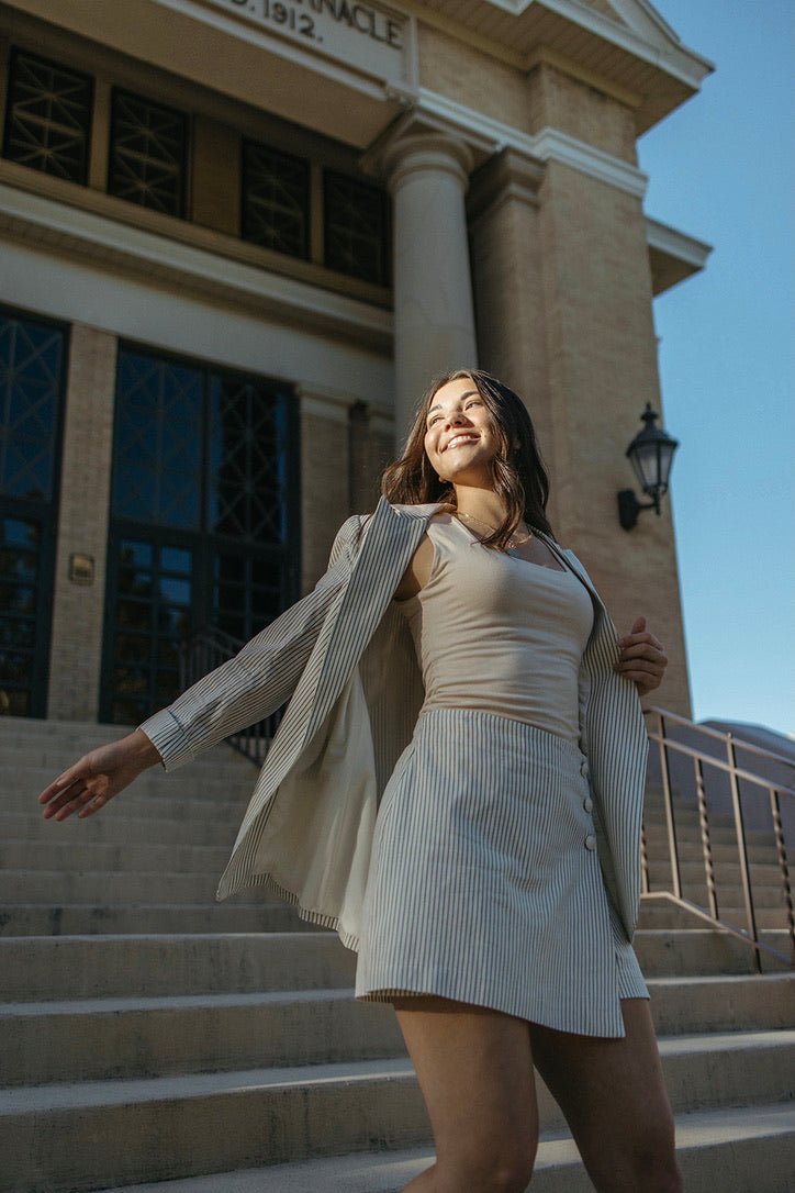 Sailor's Knot Pinstriped Skort - FINAL SALE