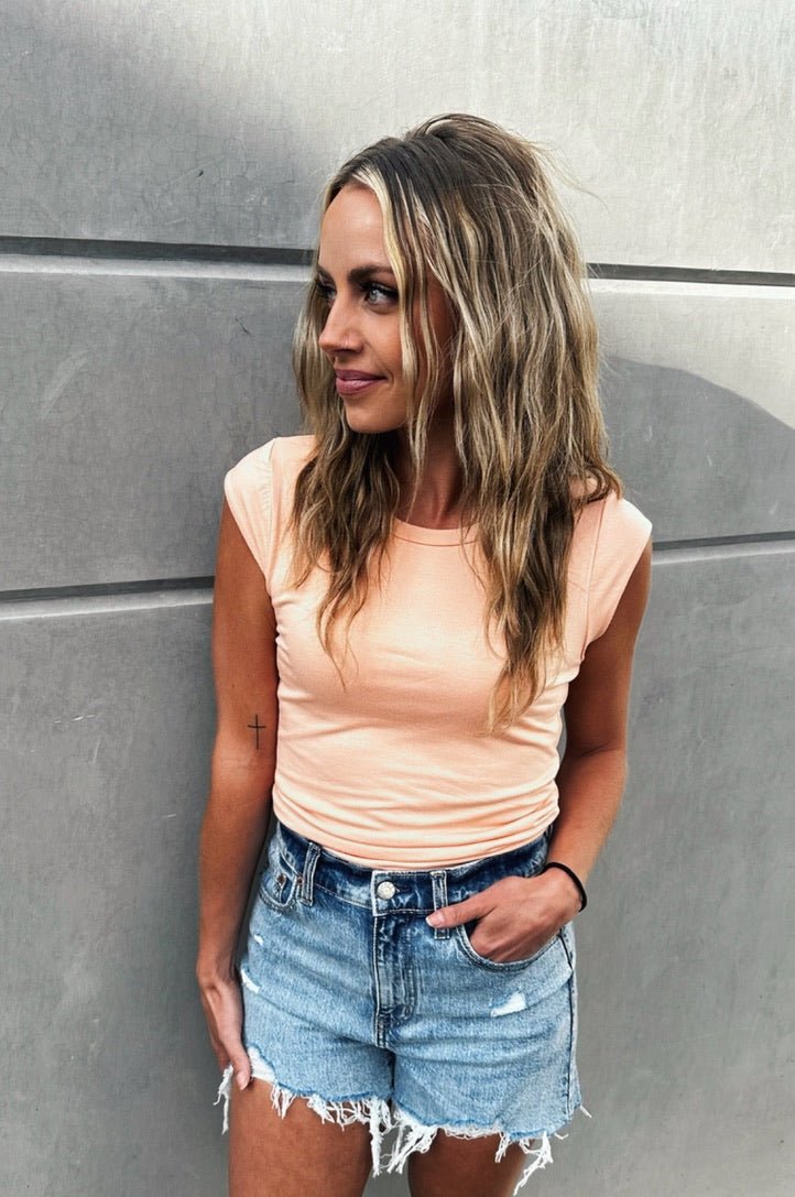 Serene Skyline Cap Sleeve Tee - FINAL SALE