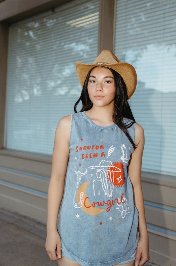 Shoulda Been a Cowgirl Tank Top - FINAL SALE
