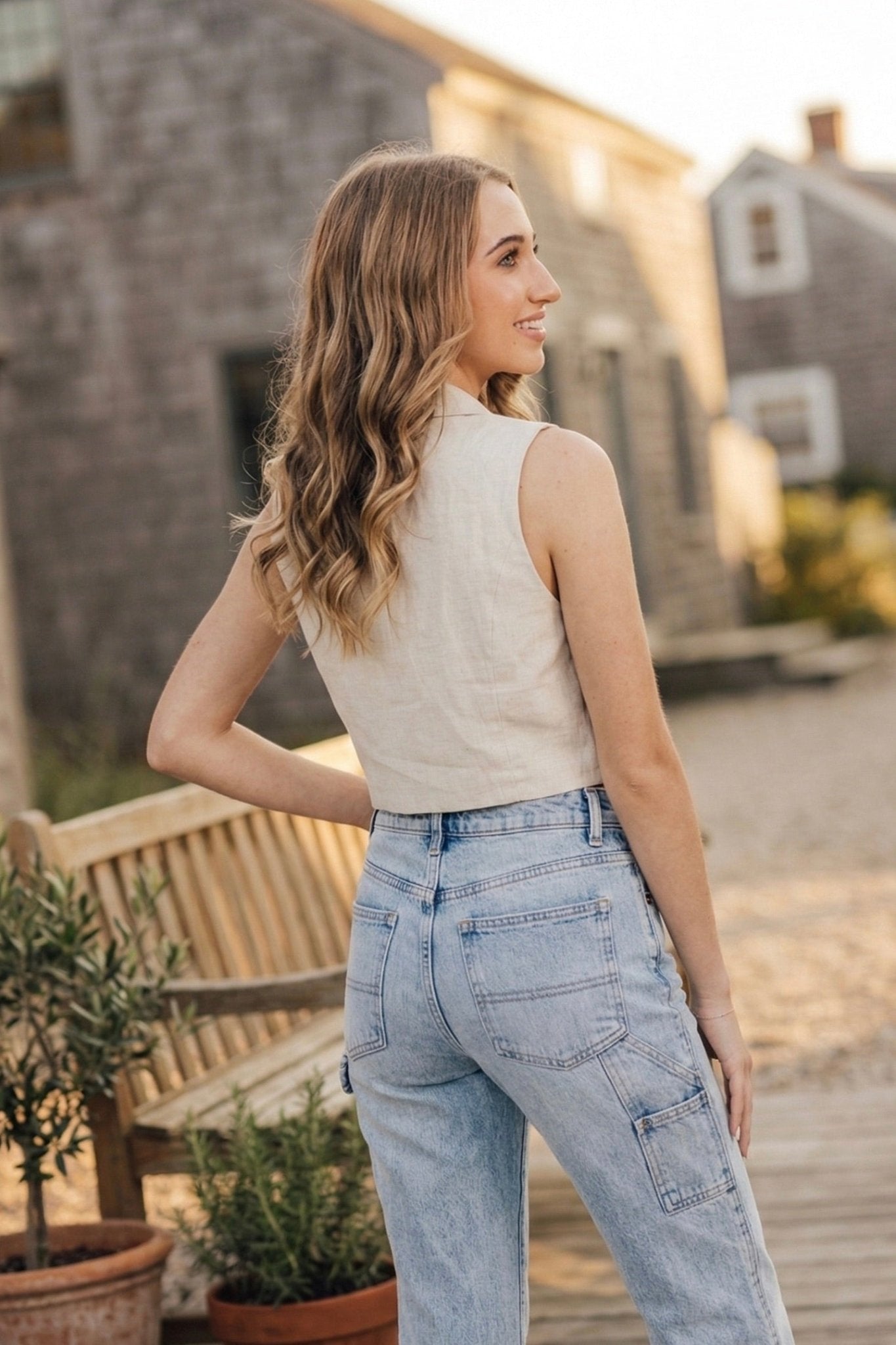 Street Wrap Cropped Vest - FINAL SALE