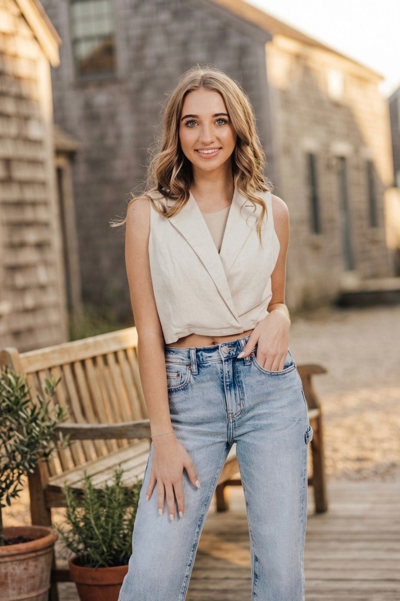 Street Wrap Cropped Vest - FINAL SALE