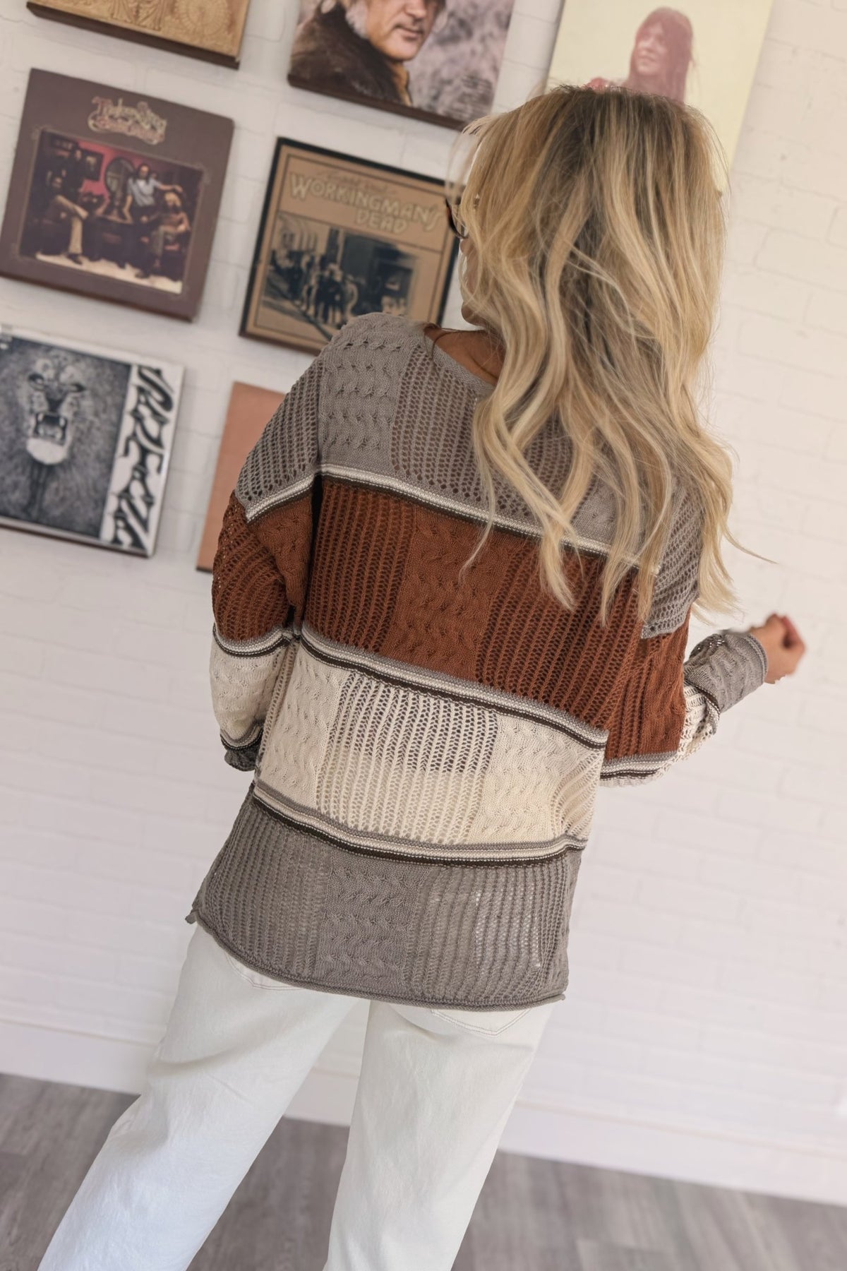 Subject To Change Mixed Knit Sweater