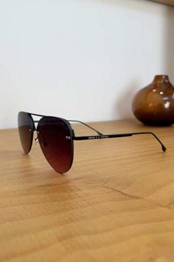 Top Foxx Smaller Megan 2 Metal Aviator Sunglasses