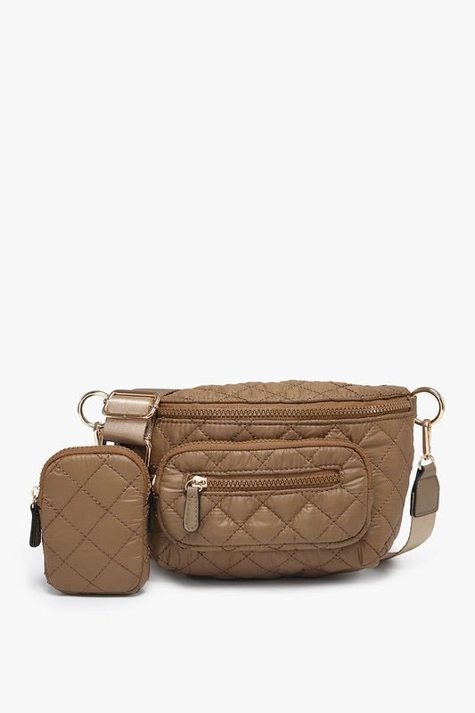 Undone Quilted Nylon Belt Bag With Pouch