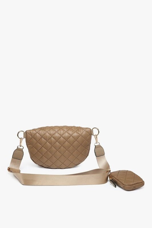 Undone Quilted Nylon Belt Bag With Pouch