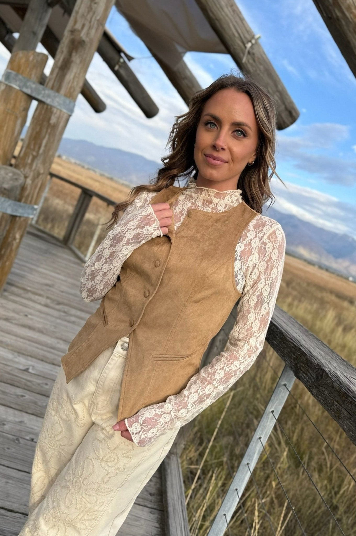 Vest Behavior Button Closure Vest