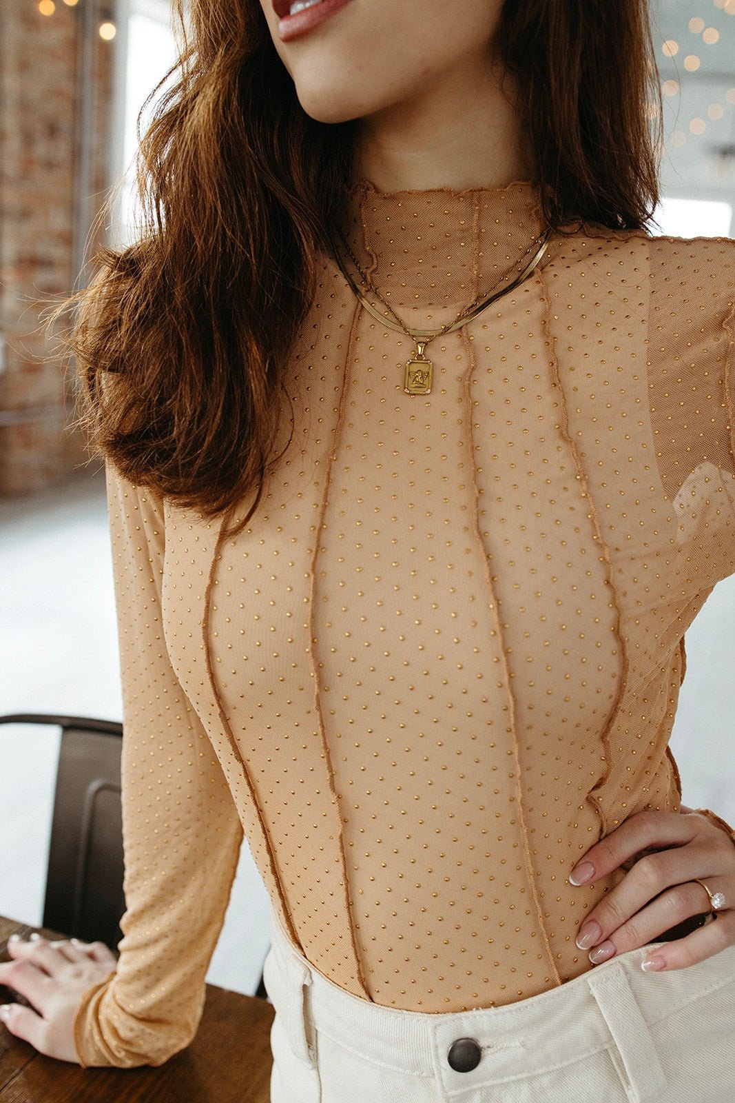 Wait A Minute Mesh Top