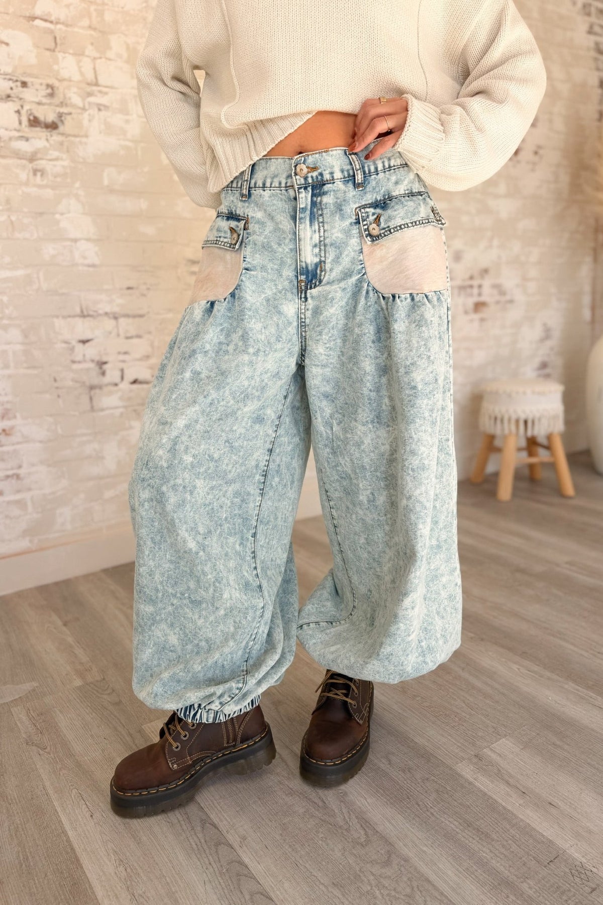 Whatever Works Denim Joggers
