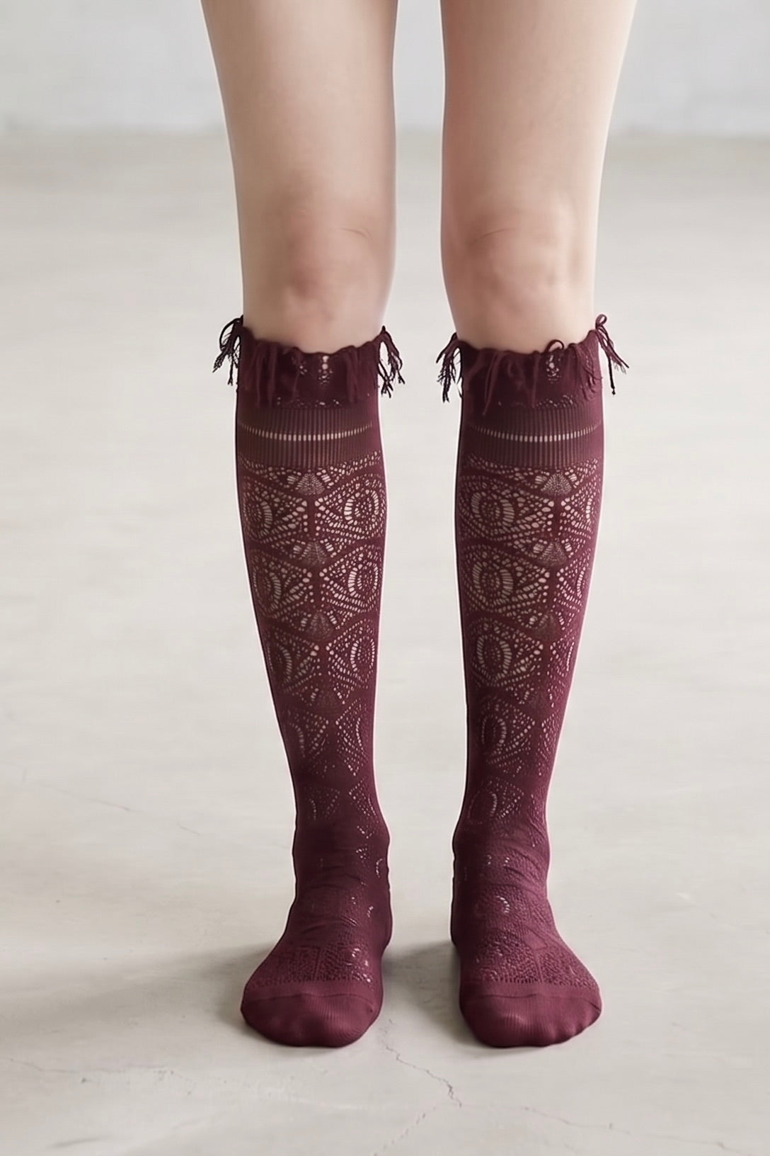 Kiss & Tell Lace Knee-High Socks