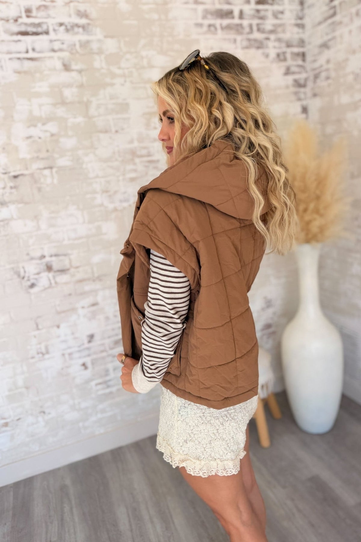 You Look Cold Hooded Puffer Vest